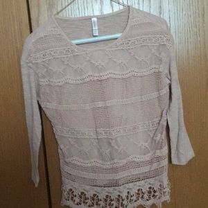 Pink three quarter length shirt